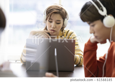 Lifestyle Stylish Casual Laptop Music Lifestyle Stylish Casual Laptop Music 61588185