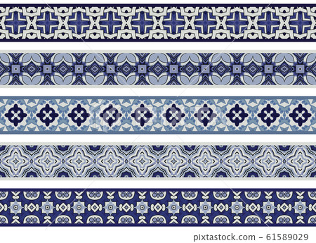 Seamless decorative borders Seamless decorative borders 61589029