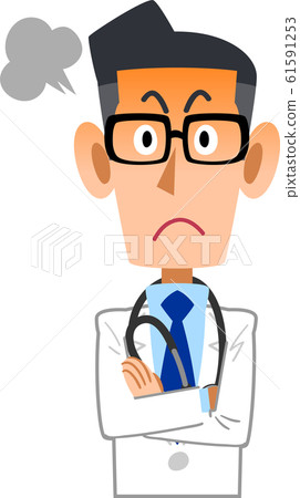 Angry male doctor Angry male doctor 61591253