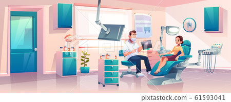 Women on appointment in dentist clinic Women on appointment in dentist clinic 61593041