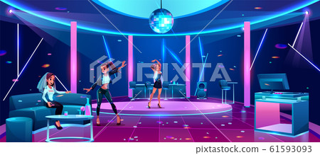 Hen-party in night club, bachelorette celebration 61593093