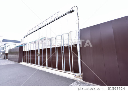 Gate of construction site in Kyoto 61593624