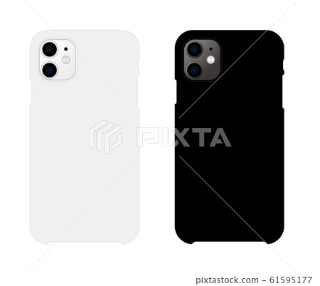 Smartphone Case Template Illustration Set Stock Illustration