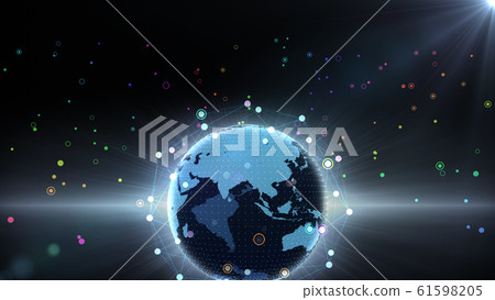 Earth universe world world global digital network technology china india asean 61598205