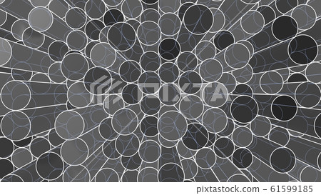 Abstract background of colorful outline cylinders 61599185