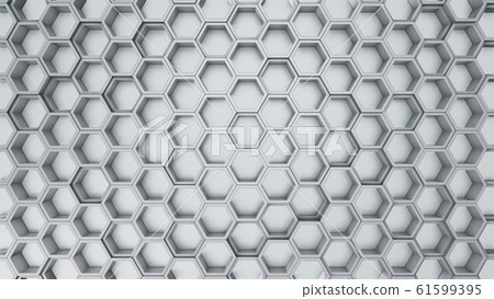 Abstract 3D illustration of hexagons background 61599395
