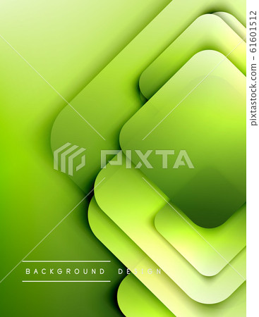 Rounded squares shapes composition geometric abstract background. 3D shadow effects and fluid gradients. Modern overlapping forms. Rounded squares shapes composition geometric abstract background. 3D shadow effects and fluid gradients. Modern overlapping forms. 61601512