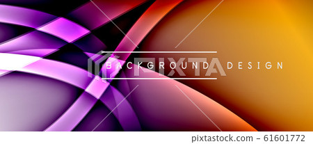 Dynamic trendy fluid color gradient abstract background with flowing wave lines. Vector Illustration 61601772
