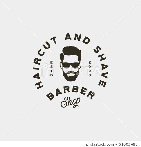 vintage barbershop logo. retro styled hair salon emblem. vector illustration 61603483
