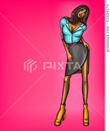 pop art leggy mulatto girl model pop art leggy mulatto girl model 61604374