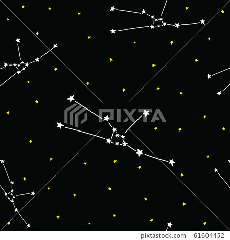 Constellation stars set horoscope decoration seamless pattern 61604452
