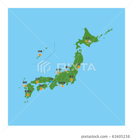 Japan weather forecast illustration material 61605238
