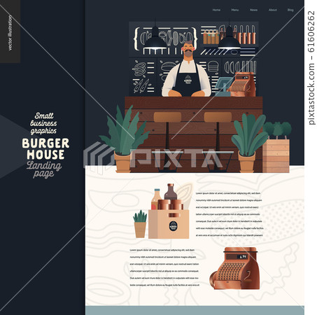 Burger house - small business graphics - landing 61606262