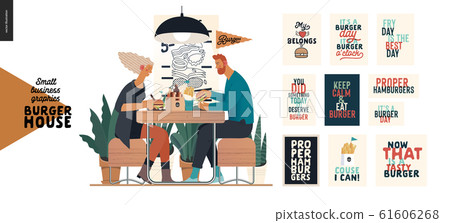 Burger house - small business graphics - visitors 61606268