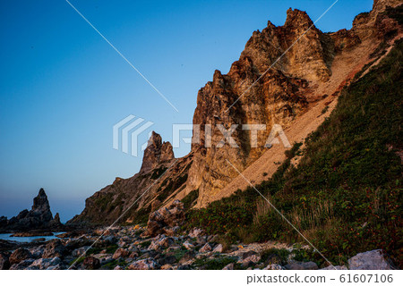 Quay dyed at sunset 61607106