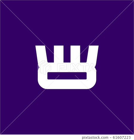 simple flat crown symbol for network connection 61607223