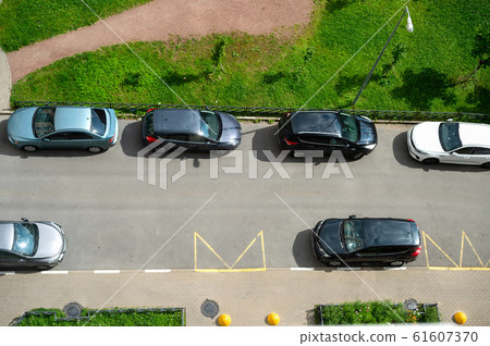 Public car parking, residential area 61607370