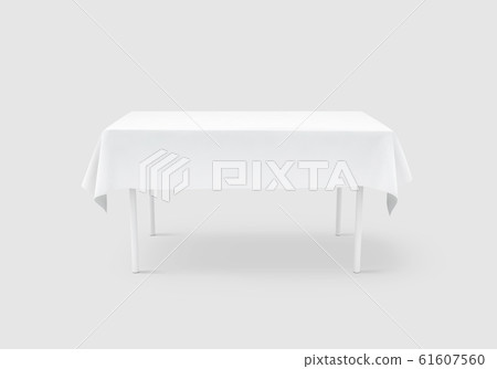 Bank white table cloth mock up, clipping path, 61607560