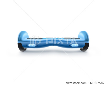 Blue hyro scooter stand isolated on white 61607587