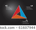 Triangle infographic template consists of three 61607944