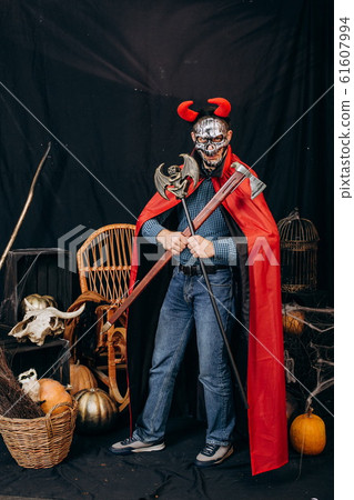 halloween mystic witch devil demon horns ax 61607994