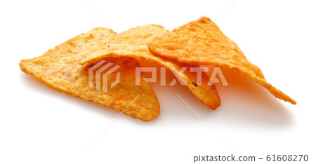 Heap of Taco Chips isolated on white 61608270