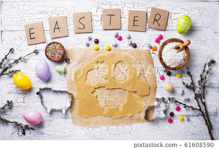 Gingerbread dough for cooking Easter cookies 61608590