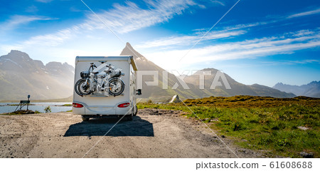 Family vacation travel RV, holiday trip in 61608688