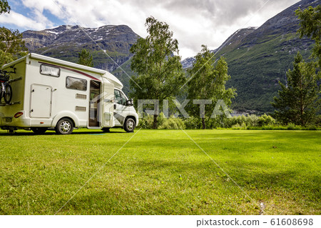 Family vacation travel RV, holiday trip in 61608698