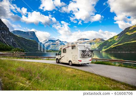 Family vacation travel RV, holiday trip in 61608706