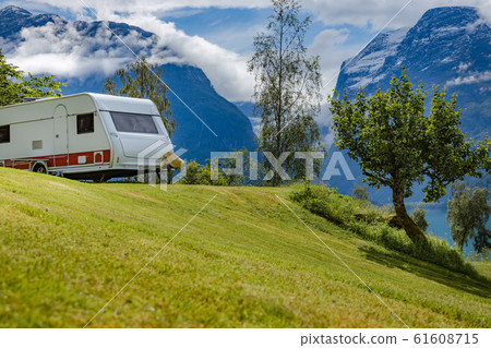 Family vacation travel RV, holiday trip in 61608715