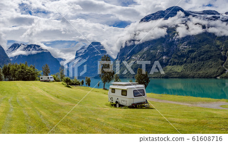 Family vacation travel RV, holiday trip in 61608716