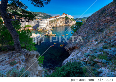 Dubrovnik. Aerial view of the harbor. 61609024