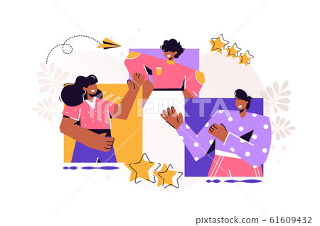 Vector business graph, open vacancy 61609432