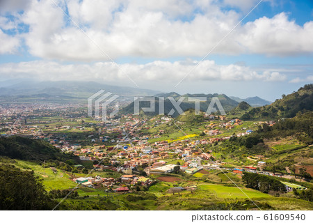 Aerial view of village near La Laguna, Tenerife island, Canary Aerial view of village near La Laguna, Tenerife island, Canary 61609540