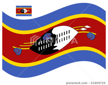Wave Swaziland Kingdom of Eswatini Flag Vector Wave Swaziland Kingdom of Eswatini Flag Vector 61609720