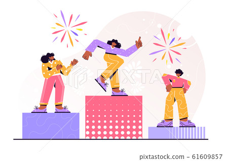 vector illustration. people stand vector illustration. people stand 61609857