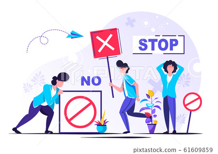 Protest vector illustration. Flat tiny Protest vector illustration. Flat tiny 61609859