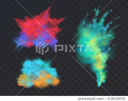 set of powder explosions for Holi fest 61610059