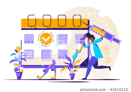 Vaccination vector illustration. Flat Vaccination vector illustration. Flat 61610223