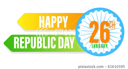 vector illustration of Happy Indian Republic day 61610395