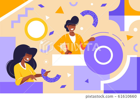 Collection of people organizing abstract Collection of people organizing abstract 61610660