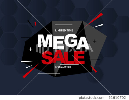 Sale banner poster template in geometric style. Sale banner poster template in geometric style. 61610702