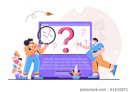 Business people asking questions 61610871