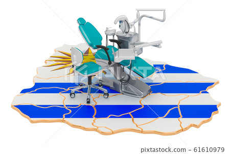 Dentistry in Uruguay concept, 3D rendering 61610979