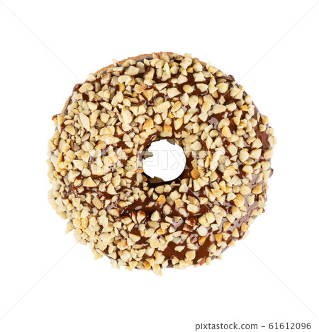 Classic donut with nuts. 61612096
