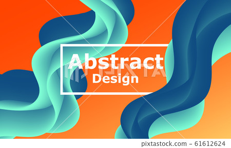 Fluid flow. Trendy color shape. Vector. Fluid flow. Trendy color shape. Vector. 61612624