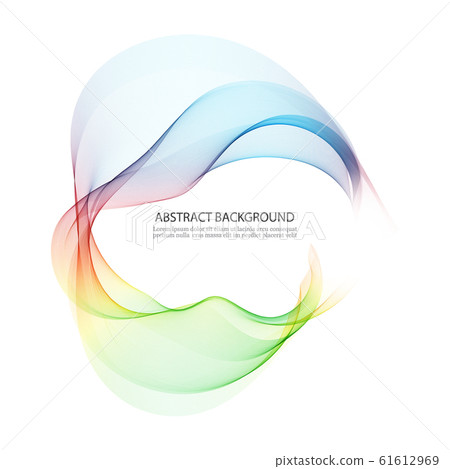 Green blue wave Abstract background with color circle 61612969
