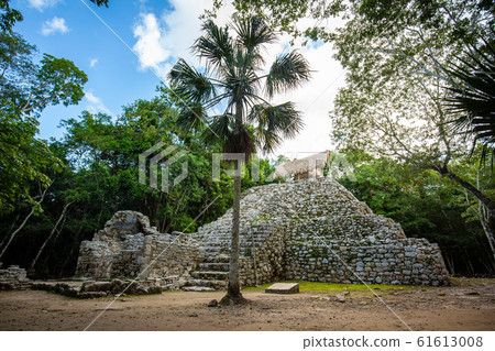 Ancient mayan pyramids Nohoch Mul in Coba Ancient mayan pyramids Nohoch Mul in Coba 61613008