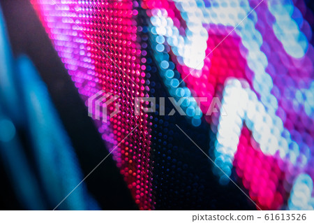 CloseUp LED blurred screen. LED soft focus CloseUp LED blurred screen. LED soft focus 61613526